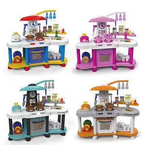 Shantou city hot sell wholesale preschool game popular home pretend play set modern comfort cute funny kid cooking kitchen toys