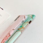 Shiny Laser IMD Printing Marble Phone Case For Iphone 12 /12pro Soft TPU Back Cover Case