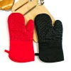 silicon quilted oven gloves double heat resistance mitts set