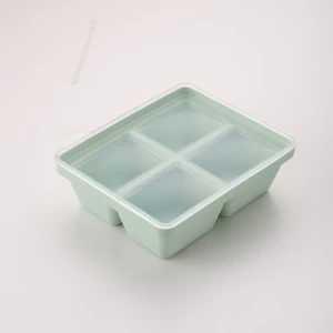 Silicone baby food container storage box baby lattice fruit and vegetable storage box refrigerator tray fresh-keeping box