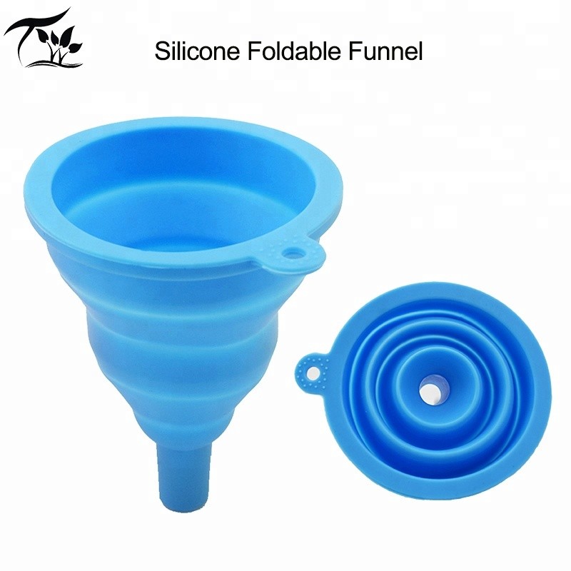 Silicone Collapsible Funnel Cooking Tool Kitchen Funnel  Silicone Foldable Funnel