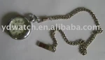 silver pocket watch with chain