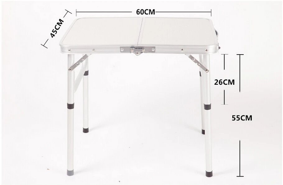 Small Adjustable Study Camping Portable Aluminum Picnic Folding Dining Table