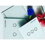smart home glass touch switch crystal glass panel dimmer light switch panels faceplate for sale