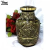 Solid Brass Black Radiance (Adult) Cremation Urn with Copper Finish