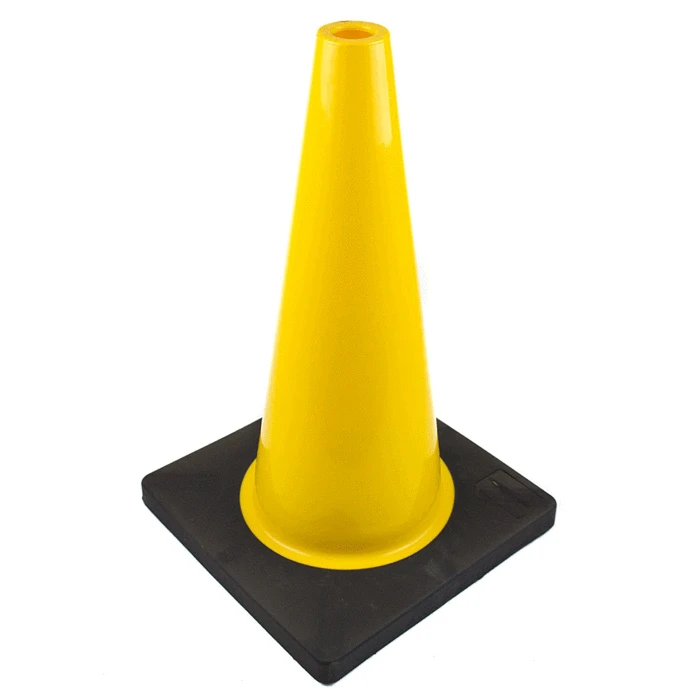 Solid color 750mm high reflective traffic cones reflective rubber roadway cones