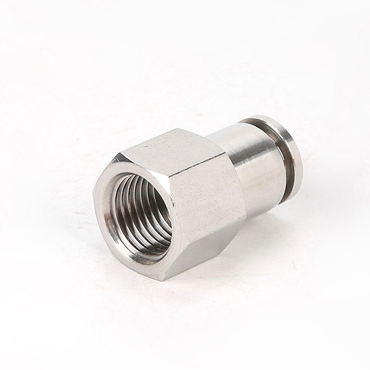 SPCF 8-02  female straight pneumatic fittings stainless female thread hose connector push in fittings CHINA WENZHOU PNEUMATICS