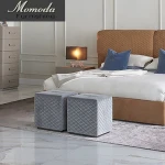 ST911 Momoda chesterfield Modern leisure luxury brand square stools ottoman chair customized furniture