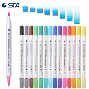 STA No.3132 watercolor paint aquarelle pen marker watercolor brush pen for student