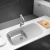 Import Stainless Steel 304 Above Counter Single Bowl Kitchen hand wssh Sink With Drainboard from China