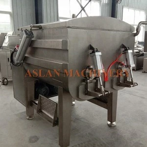 stainless steel 304 vacuum meat paste mixing machine/ 900kg industrial sausage meat vacuum mixer