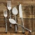 Import Stainless Steel Bamboo Design Hand Forged Cutlery Set royal stainless steel cutlery set dinner set from India