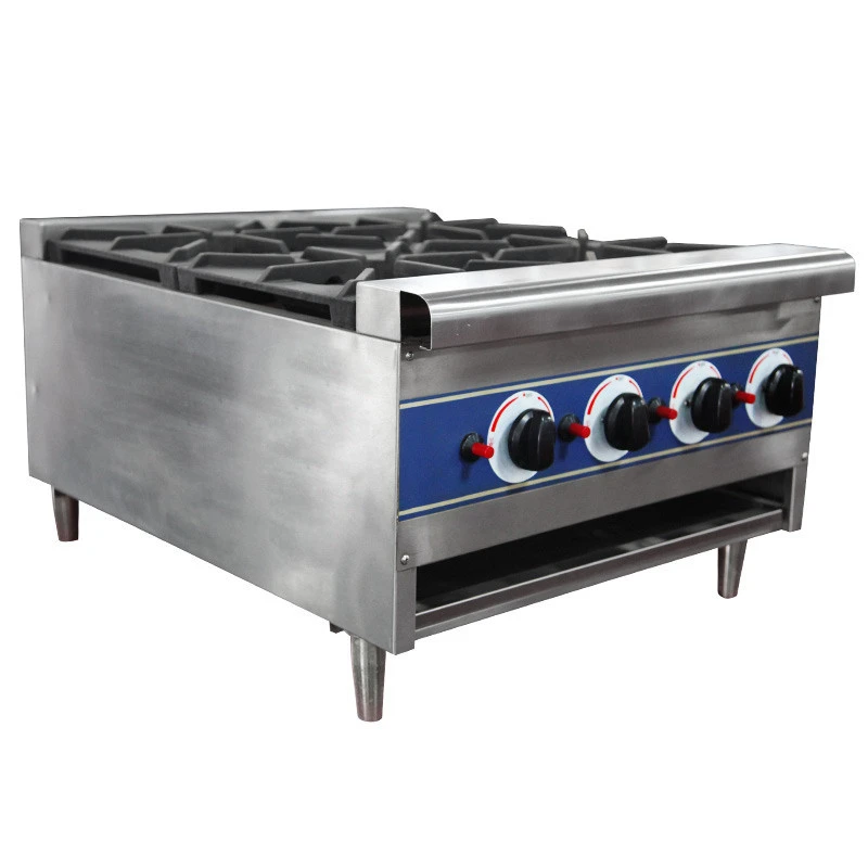 Stainless Steel big burner commercial gas stove range for hotel or restaurant