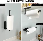 Stainless steel free standing wall mounted toilet paper holders kitchen Under Cabinet gold roll towel paper holder