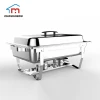 Stainless Steel Mirrored Hotel Banquet Buffet Table With Food Warmers
