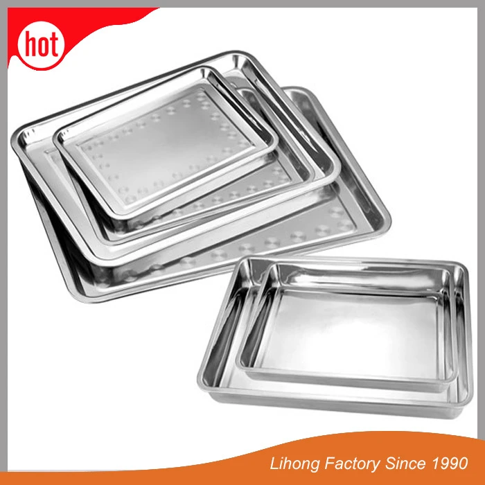 Stainless steel serving tray /dish and plates restaurant home Use food fruit platter