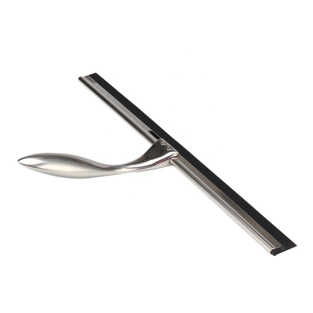 Stainless Steel Squeegee Wiper with Replacement Blade and Suction Hook