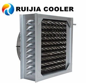 Stainless steel tube fin air to water condenser refrigerator for evaporator