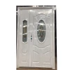 Steel door with glass lite galvanized steel door