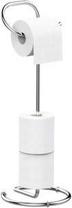 Steel Wire Toilet Tissue Caddy Bathroom Paper Towel Holder Storage Holder Stand Roll Tissue Toilet Paper Holder Chrome