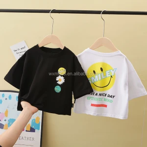 Stock Wholesale Children&#x27;s clothing short sleeve cartoon t-shirts cheap, children t-shirts baby t-shirts