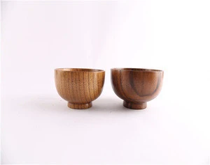 Stocked products natural wooden soup bowl