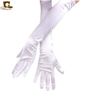 Stretch Satin Gloves Wrist Elbow Opera Extra Long Evening Party Fancy Costume  Etiquette gloves ST-34