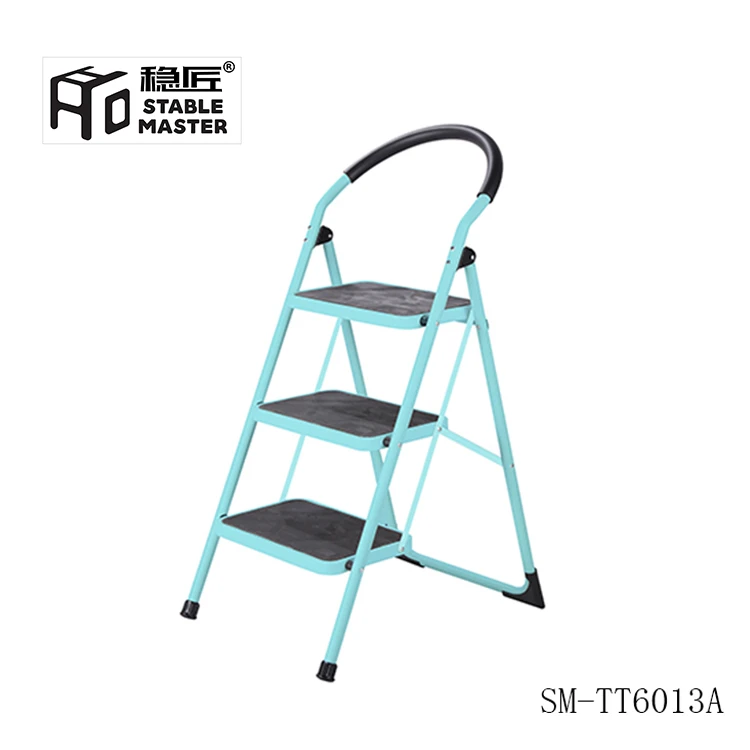 Strong built tree stands home double folding 3 step ladder SM-TT6013A