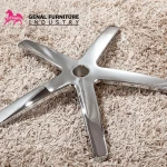 Strong quality furniture parts  aluminum metal chrome swivel chair base