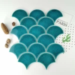 Subway Backsplash Aqua Ceramic Glass Pool Mosaic  Tiles