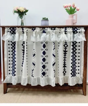 Summer Annes Bohemian Short Curtains Door Curtains Lace Linen curtains