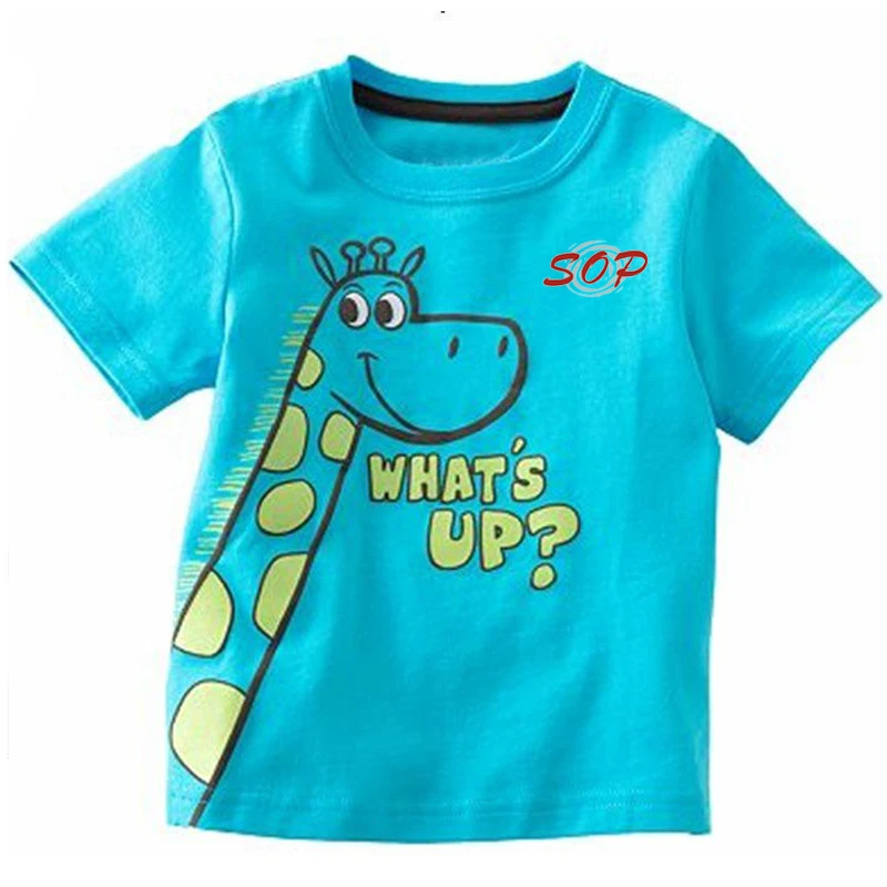 Summer children t shirt top printed short sleeve tshirt for baby
