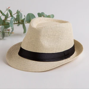 Summer Fashion Cheap Splicing Mesh Cuban Men Beach Sun Paper Straw Hat