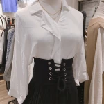 Summer women's belt online hot sale model body shape matching dress white shirt wide bandage factory direct supply