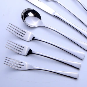 SUS 410 Stainless Steel Metal Cutlery Tableware Set for Restaurant