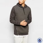 Sweatshirt manufacturer wholesale hipster quilted panel to front boys hoodies