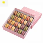T07 Empty Cookie Biscuit Dessert Macaroons Truffle Sweet Dates Chocolate Paper Gift Box with Dividers