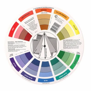 Tattoo Body Art Pigment Makeup Color Wheel  Paper Card Microblading Accessories