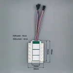 Three-Button Touch Sensor Switch with Three-Color Sensor 12V Dimming and Defogging for Bathroom Mirrors Two-Button Model