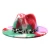 Import Tie Dye Crop Rainbow Colors Wool Fedora Hats Women And Men Fashion Flat Wide Brim Fedora Felt Hat With Leopard Ribbons Hat Band from China