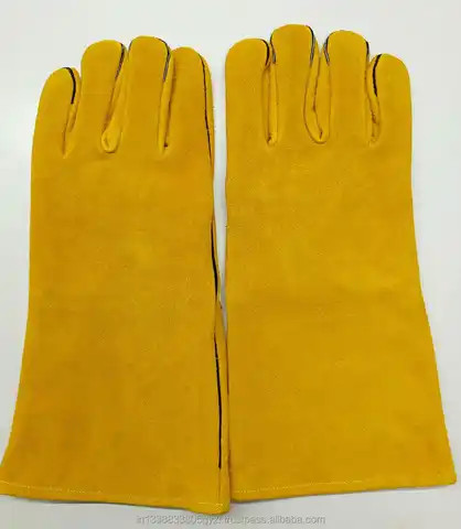 Top Premium Quality Red Cowhide Split Leather Gloves Best Quality Premium Cow Leather for Mig Welding