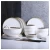 Import Top quality 26pcs white ceramic dinnerware set god rim Porcelain round cheap dinner set from China