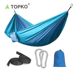 TOPKO double portable lightweight camping hammock with tree straps