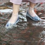 Transparent M size Recyclable Silicone Waterproof Shoe Covers Rain Gear