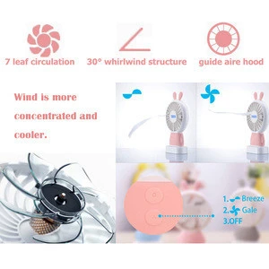 Travel Mini Electric Portable Rechargeable Powered Fan Hand Held Battery Operated Fans