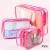Travel PVC Cosmetic Bags Women Transparent Clear Zipper Makeup Bags Organizer Bath Wash Make Up Tote Handbags Case