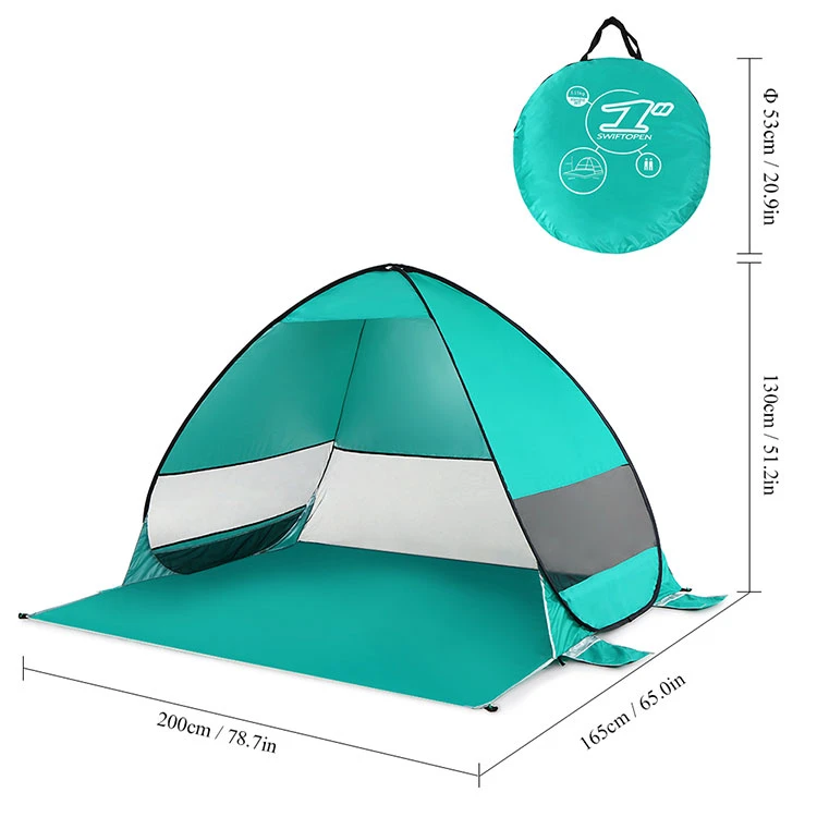Ultralight Waterproof Automatic Pop Up Canopy Sun Shelter Play Beach Camping Tent
