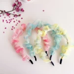 UNIQ Tie Dye Girls Head Band Hair Accessories Organza Rainbow Kids Headband