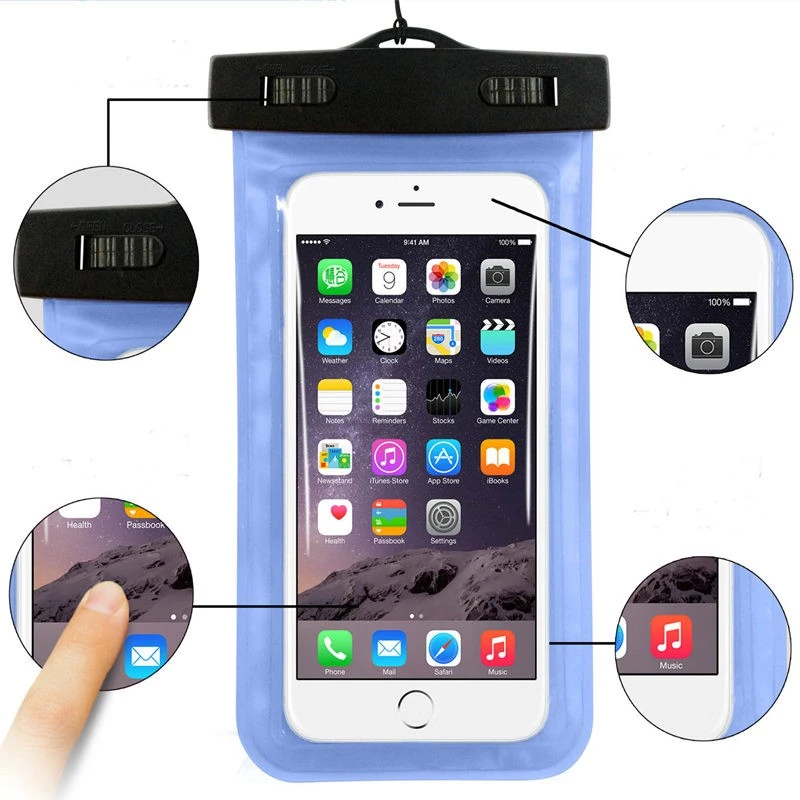 Universal Waterproof PVC Mobile Phone Cases Clear Pouch Waterproof Bag,Water Proof Cell Phone Bag With Lanyard