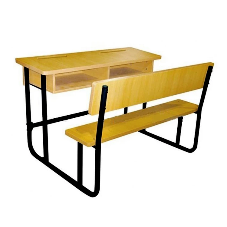 University school desk with bench high quality modern school furniture desk set in classroom